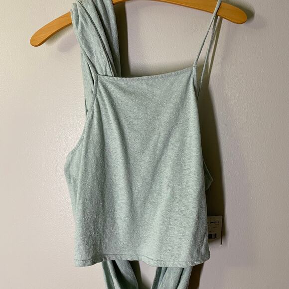 Free People Beach Boho Mineral Bath Nikki Crop Side Tie Tank Top ONLY NWT Size L - Picture 3 of 11